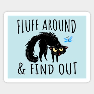 fluff around and find out funny cats lovers Sticker